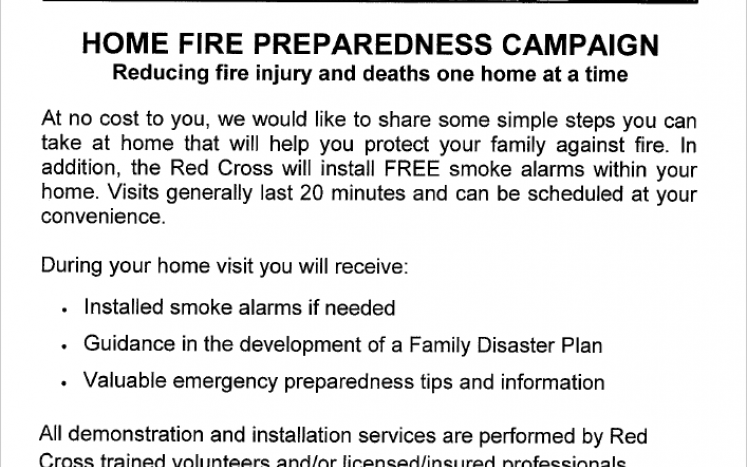 Red Cross Home Fire Preparedness Campaign 
